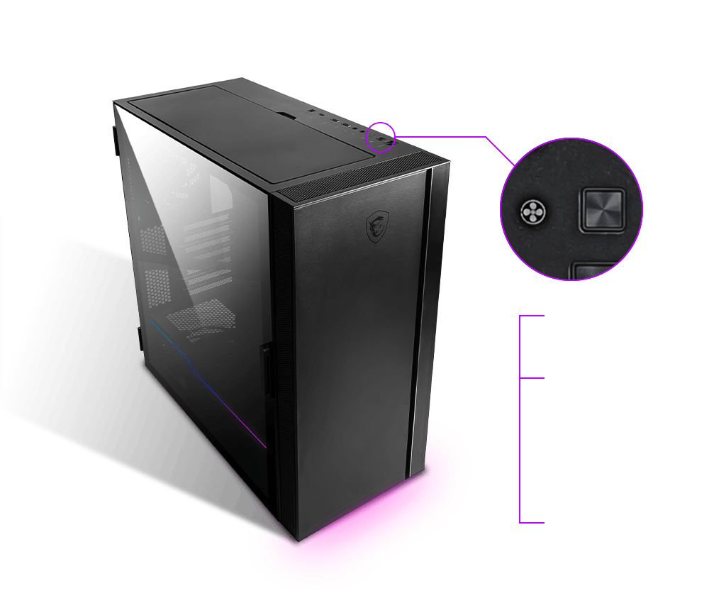 MSI MPG QUIETUDE 100S Black SPCC Steel / Laminated Tempered Glass ATX Mid  Tower Computer Case